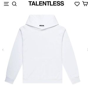 Talentless Heavyweight Hoodie- white XL